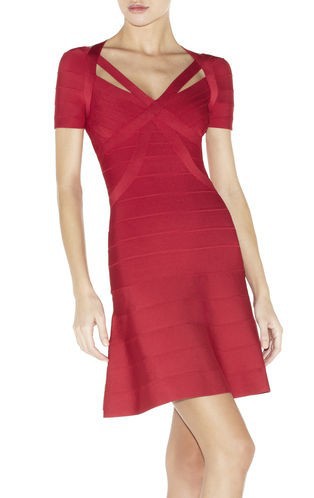 Robe Herve Leger Rouge Pas Cher